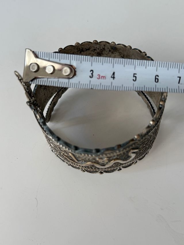 Pulsera vintage plateada