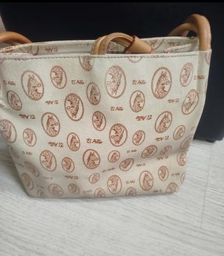 Bolso El Potro beige y marrón
