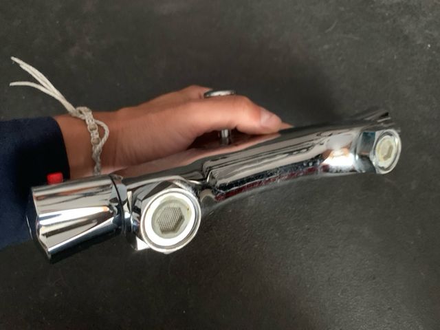 Grifo ducha metalico plateado