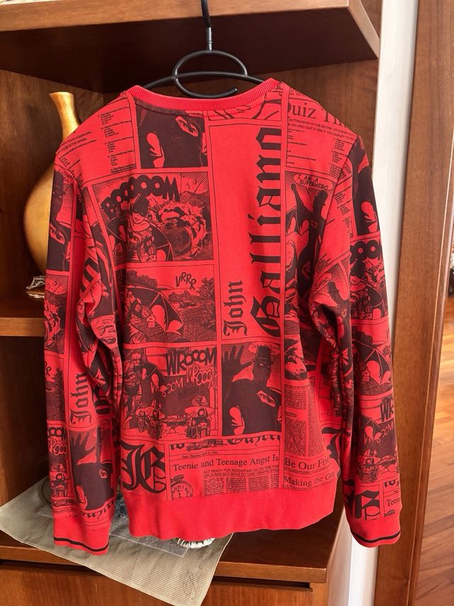 Felpa dossa con funetti Galliano