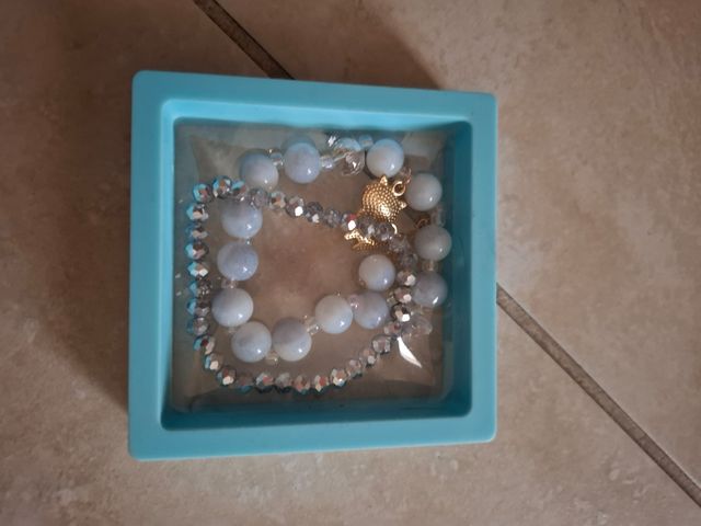 Braccialetti azzurro e argento