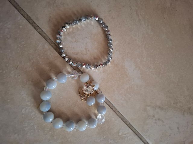 Braccialetti azzurro e argento