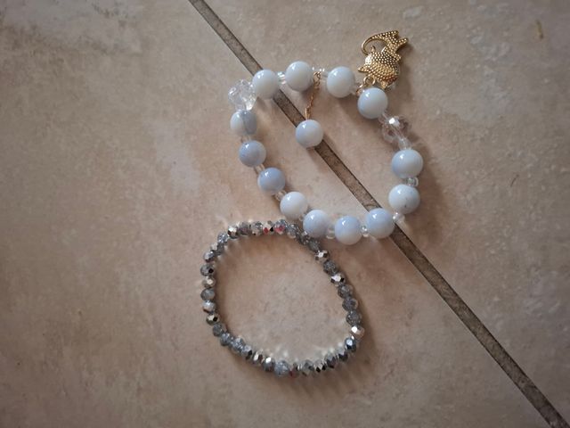 Braccialetti azzurro e argento