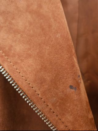 Chaqueta de ante color teja Mango