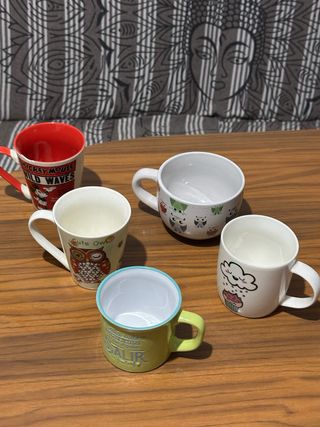 5 Tazas de cerámica y porcelana