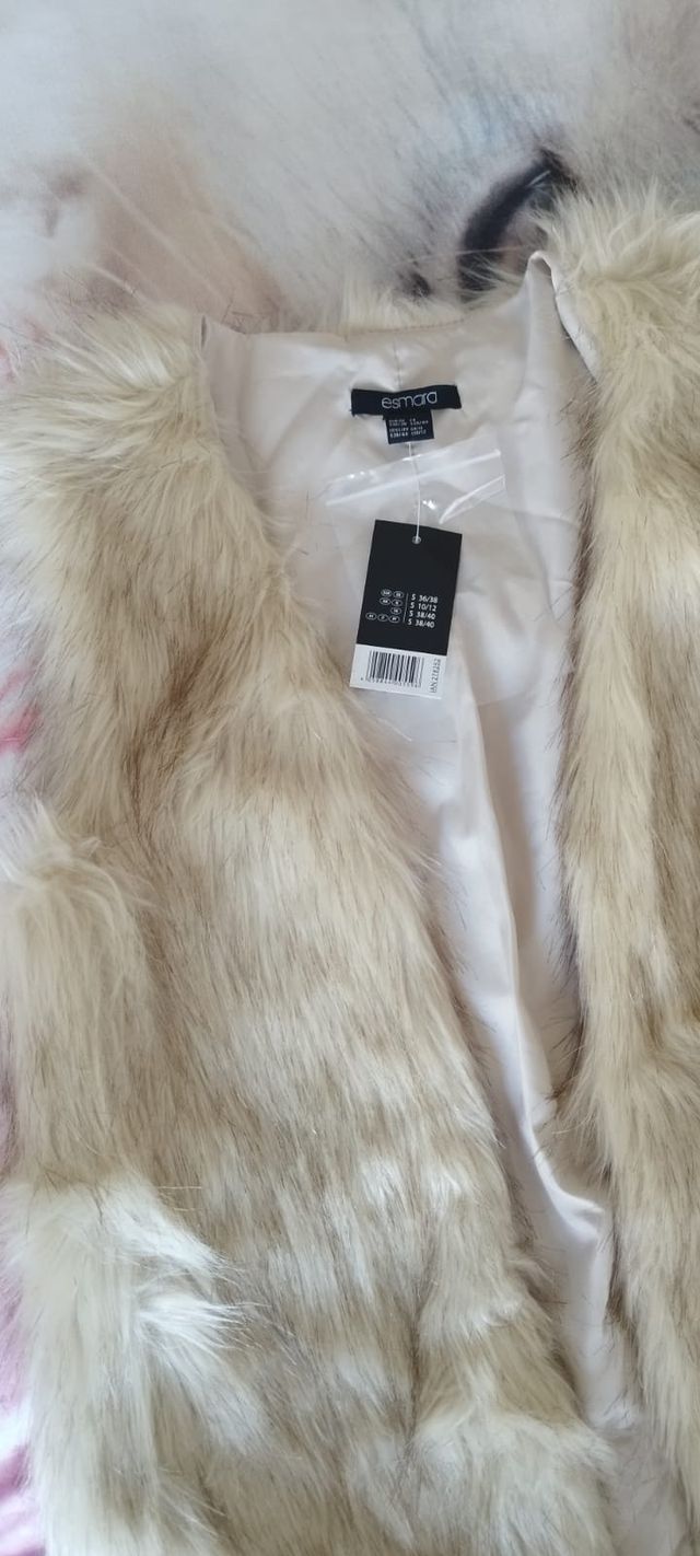 Chaleco mujer de pelo talla S NUEVO 