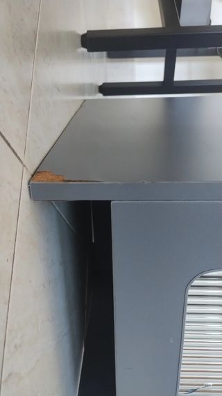 Tocador maquillaje gris con espejo