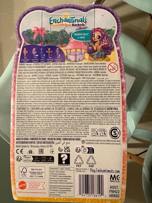 Enchantimals Sarinda perezosa - Playa Sol