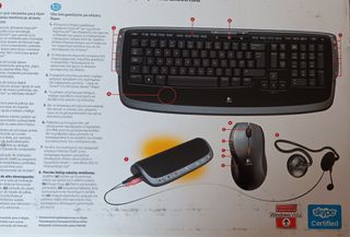 Teclado, ratón, auriculares y altavoz
