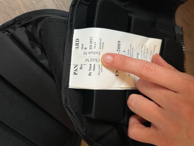 Chaleco protector equitación