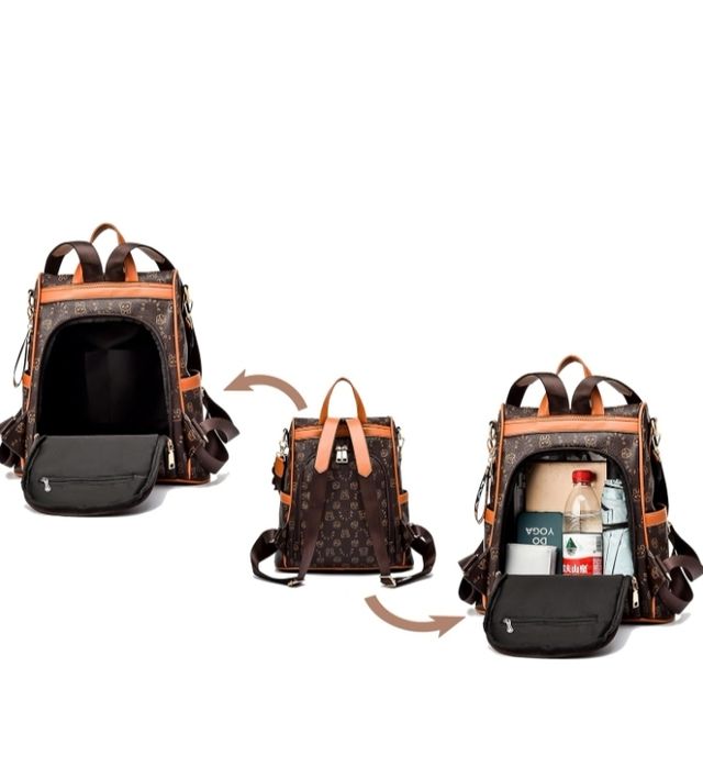 Mochila antirrobo naitoke marrón