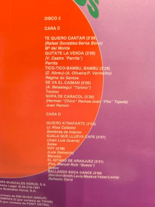 Caliente Caliente 20 Super Exitos. 2 Discos 1991.