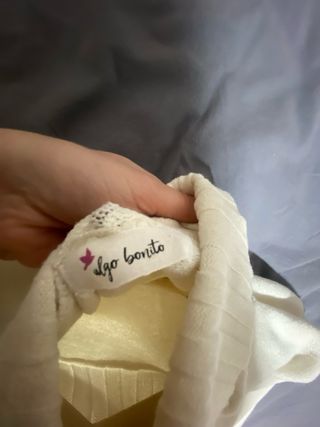 Jersey cuello alto blanco