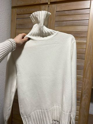 Jersey cuello alto blanco
