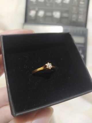 Anillo solitario oro 18k
