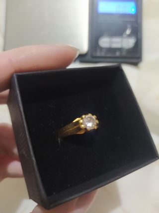 Anillo solitario oro 18k 