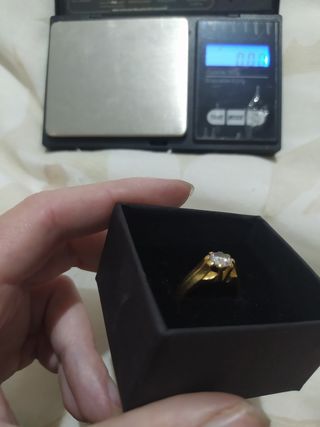 Anillo solitario oro 18k 