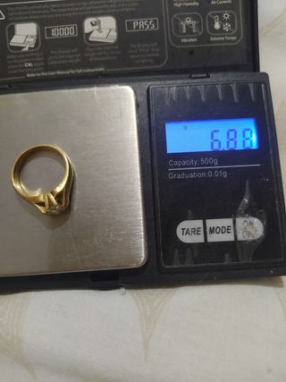 Anillo solitario oro 18k