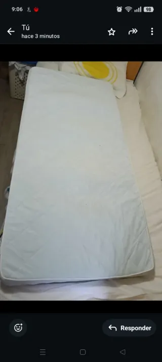 Cama blanca de madera Ikea gulliver