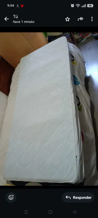 Cama blanca de madera Ikea gulliver