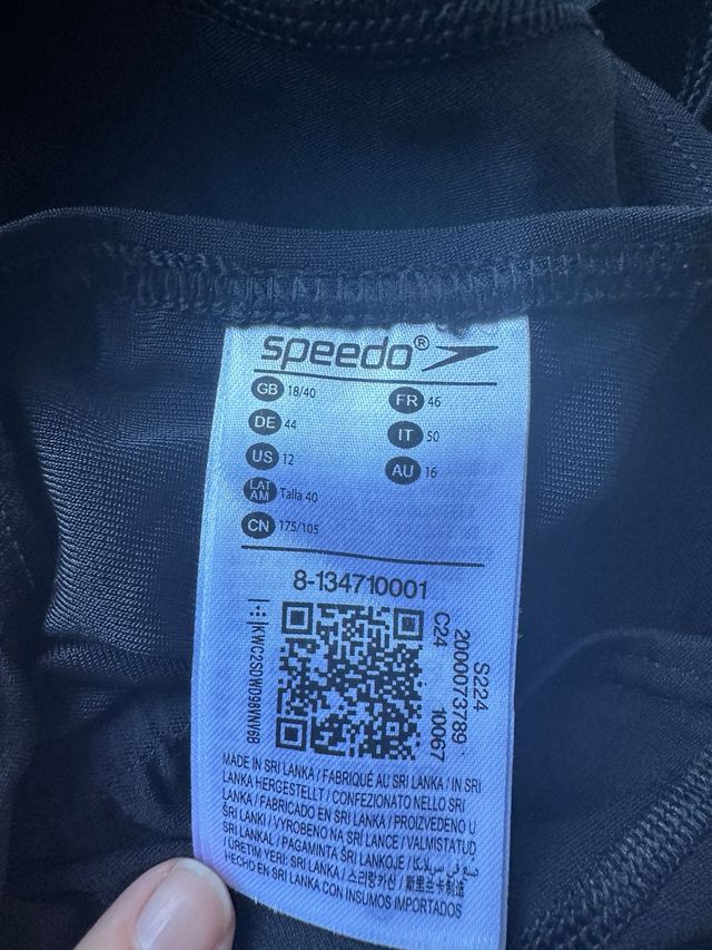 Bañador Speedo negro mujer talla 46