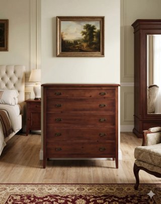 Cómoda de madera maciza