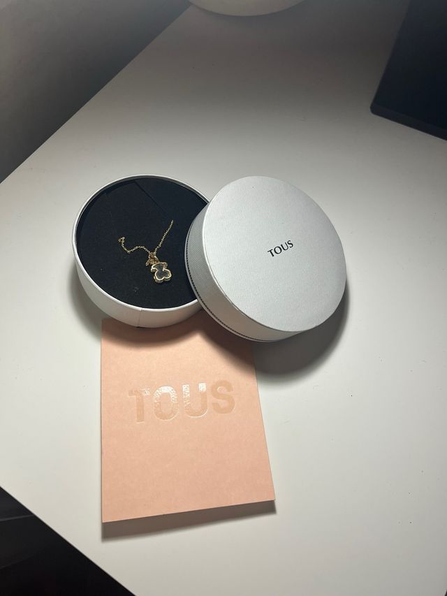 Collar Tous oso | dorado, osito transparente