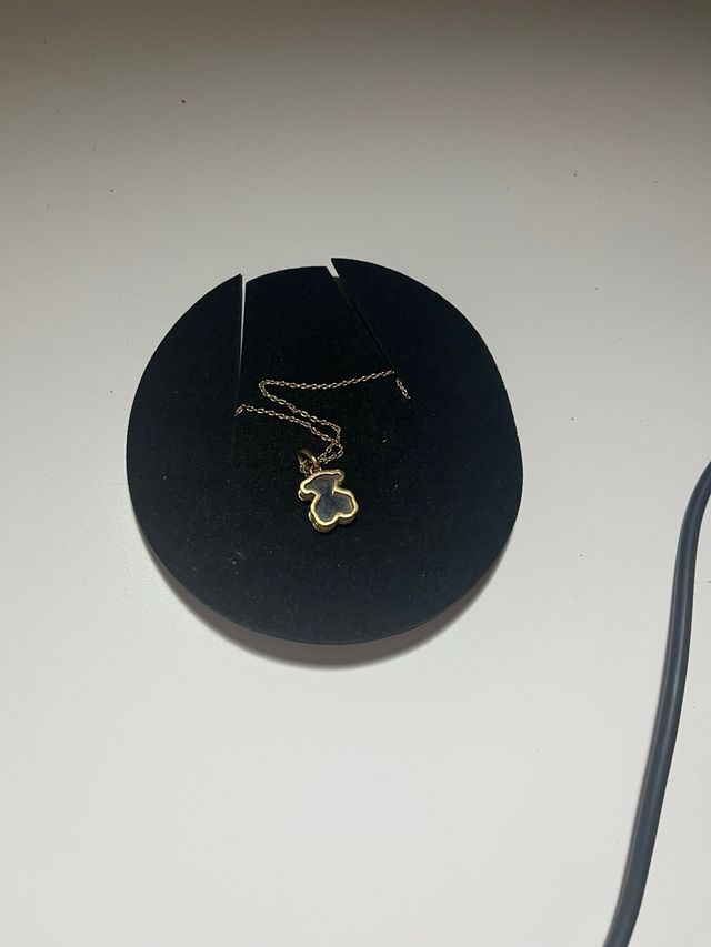 Collar Tous oso | dorado, osito transparente