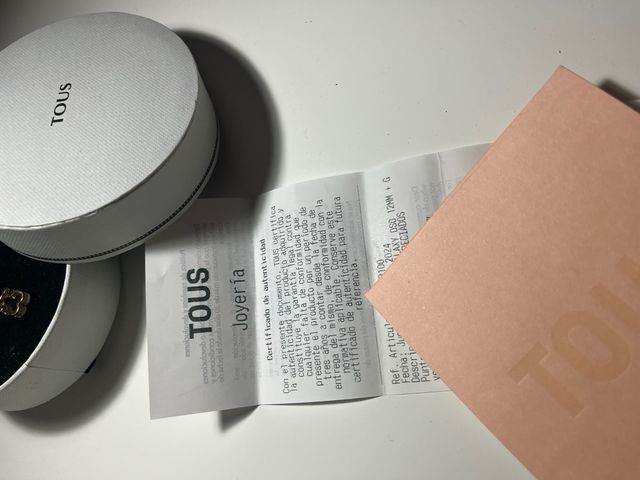 Collar Tous oso | dorado, osito transparente