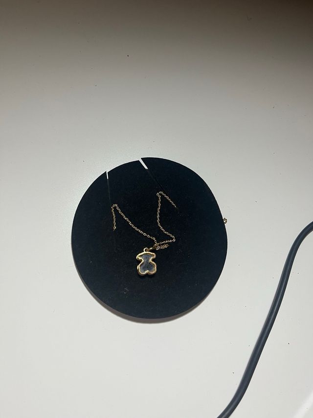 Collar Tous oso | dorado, osito transparente