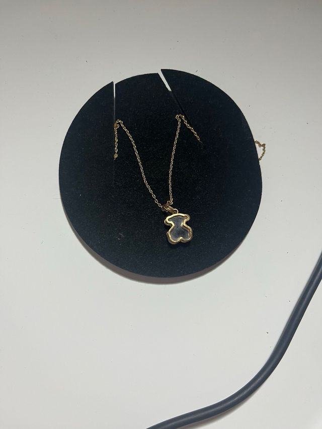 Collar Tous oso | dorado, osito transparente
