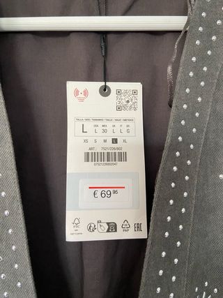 Chaleco Zara con tachas - Coleccion ZW