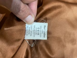 Chaqueta cuero Akaso marrón años 80