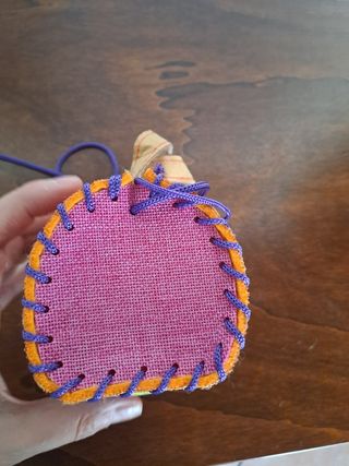 Borsetta mini bauletto bambina tessuto decorato