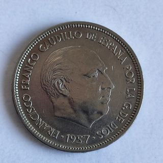 F32 Moneda 25 pesetas Franco 1957-59 EBC