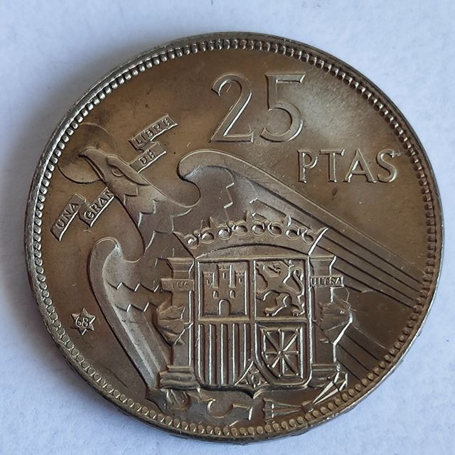 F36 Moneda 25 pesetas Franco 1957-68 SC