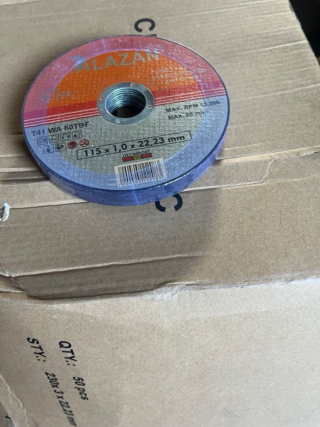 Discos de corte Alazan 230x1.9mm y 115x1mm