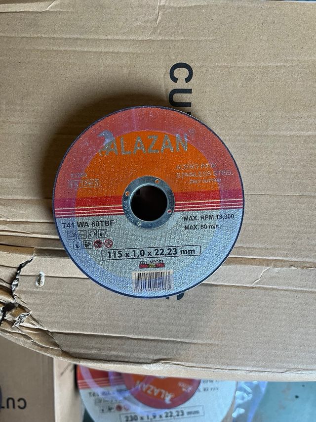 Discos de corte Alazan 230x1.9mm y 115x1mm