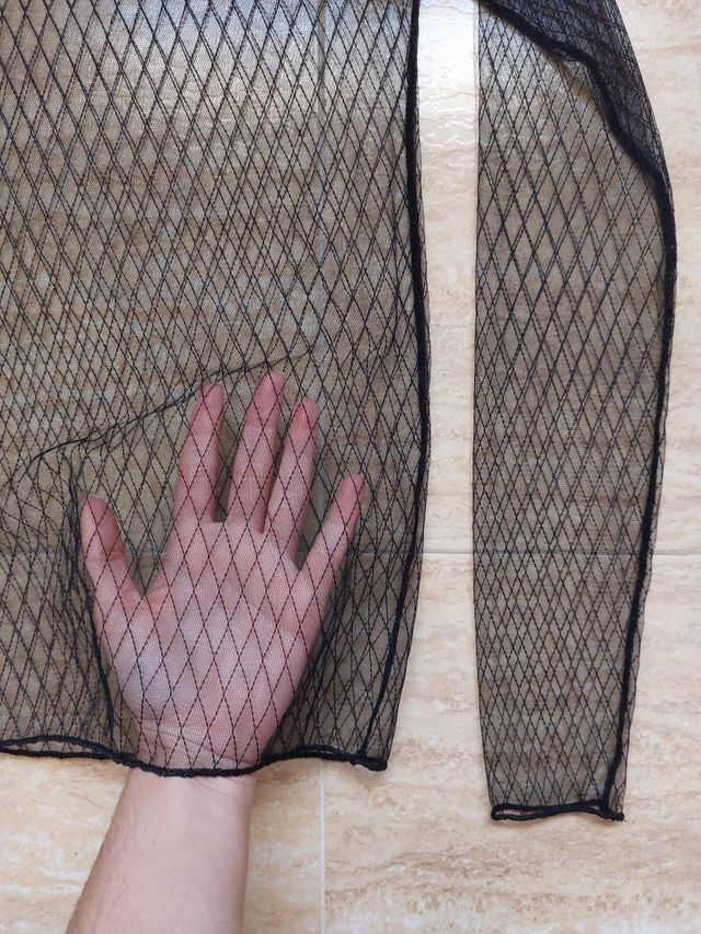 Camiseta malla negra talla única