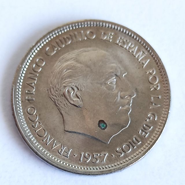 F38 Moneda 25 pesetas Franco 1957-69 SC LEER