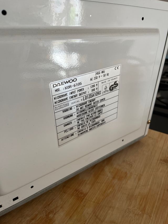 Microonde Daewoo Cookmate