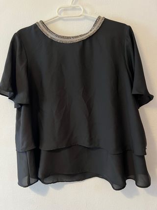 Blusa negra Zara - Talla M
