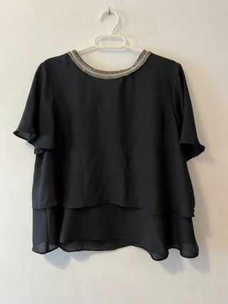 Blusa negra Zara - Talla M