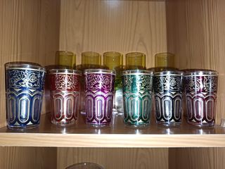 6 Vasos Té Artesanales - Multicolor