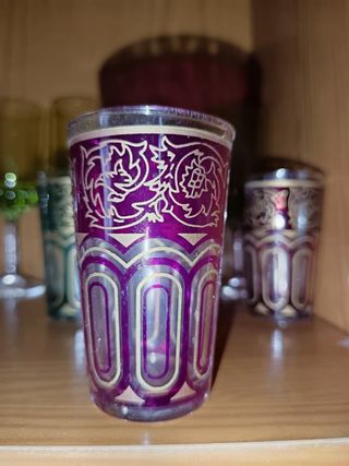 6 Vasos Té Artesanales - Multicolor