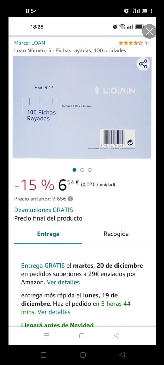 Fichas rayadas Loan 2 paquetes 100 nuevo