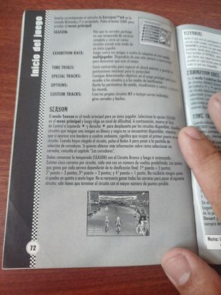 Manual Excite bike n64 Nintendo 64