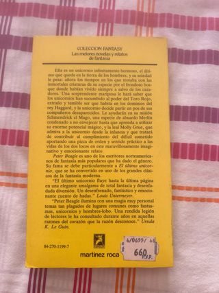 EL ULTIMO UNICORNIO PRIMERA EDICION MARTINEZ ROCA PETER BEAGLE