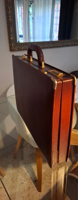 Maletín Piel Vintage Marrón