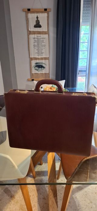 Maletín Piel Vintage Marrón